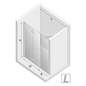 Душевая дверь NEW TRENDY NEW SOLEO PLUS 130 стекло прозрачное/профиль хром купить в интернет-магазине Sanbest