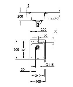 Мойка для кухни Grohe K700 Composite 31650AT0 купить в интернет-магазине сантехники Sanbest