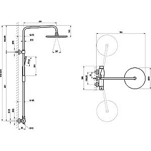 Душевая система Ravak DS 091.00 купить в интернет-магазине сантехники Sanbest