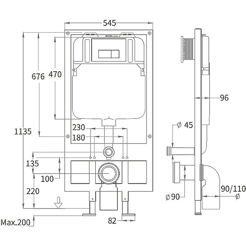 Унитаз подвесной WeltWasser BAMBERG 545+KEHLBACH 004 GL-WT+BAMBERG WT белый глянцевый, безободковый, с крышкой микролифт, с инсталляцией и белой кнопкой купить в интернет-магазине Sanbest
