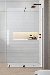 Душевое ограждение Radaway Furo Brushed Copper Walk-in 90 10106488-93-01 стекло прозрачное/профиль брашированная медь купить в интернет-магазине Sanbest