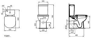 Унитаз напольный Ideal Standard Tempo-IS T328101 с бачком T427301 купить в интернет-магазине Sanbest