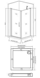 Душевой уголок Good Door PANDORA CR-100-C-CH 100x100 купить в интернет-магазине Sanbest