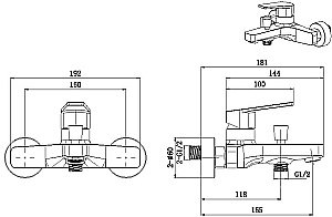 Смеситель для ванны Allen Brau Eclipse 5.E1003-31 черный матовый купить в интернет-магазине сантехники Sanbest