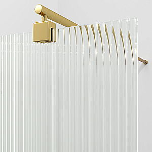 Душевое ограждение WasserKRAFT Rur 30W39PG-FL 90 профиль золото глянцевое/стекло рифленое купить в интернет-магазине Sanbest