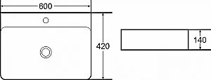 Раковина Boheme Vallessi 60 874 белая купить в интернет-магазине Sanbest