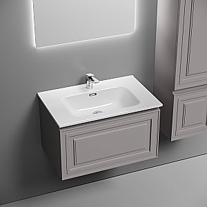 Тумба с раковиной Sancos Very 70 VR70SM серая матовая для ванной в интернет-магазине Sanbest