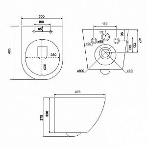Унитаз подвесной IDDIS Blanco BLAR3BMi25 безободковый, с крышкой микролифт купить в интернет-магазине Sanbest