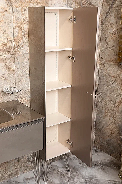 Пенал Armadi Art LUCIDO 772-Rose 35 пыльная роза для ванной в интернет-магазине сантехники Sanbest