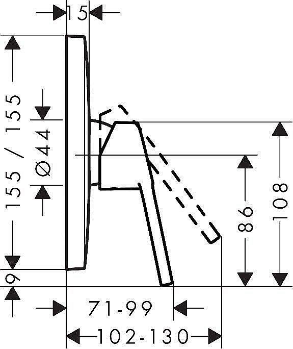 Смеситель для душа Hansgrohe Logis Loop 71267000 купить в интернет-магазине сантехники Sanbest