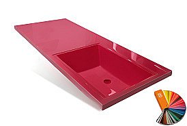 Раковина Эстет Даллас 115 любой цвет под заказ, правая купить в интернет-магазине сантехники Sanbest