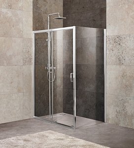 Душевой уголок BelBagno UNIQUE-AH-1-100/115-80-C-Cr 115х80 стекло прозрачное/профиль хром купить в интернет-магазине Sanbest