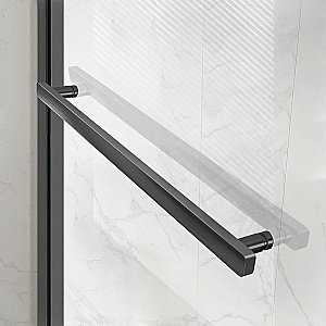 Душевой уголок Vincea Slim Soft VSR-1SS1011CLGM 110x100 стекло прозрачное/профиль вороненая сталь купить в интернет-магазине Sanbest