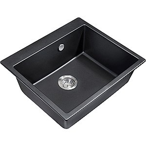 Мойка кухонная Milacio Murcia 60 Cuarzo MC.77011 черная матовая купить в интернет-магазине сантехники Sanbest