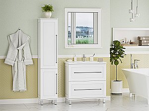 Зеркало-рамка Misty Марта 80 П-Мрт02080-011 белый в ванную от интернет-магазине сантехники Sanbest