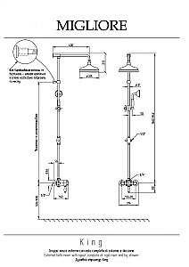 Душевая система Migliore King 31886 бронза купить в интернет-магазине сантехники Sanbest