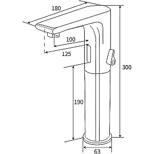 Смеситель для раковины beWash Photocell BWAM0BH8038 хром купить в интернет-магазине сантехники Sanbest