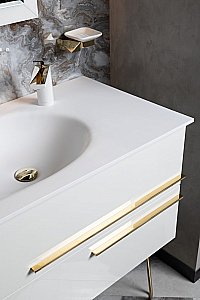 Тумба с раковиной Armadi Art NeoArt 100 WHITE раковина DROP, белая для ванной в интернет-магазине Sanbest