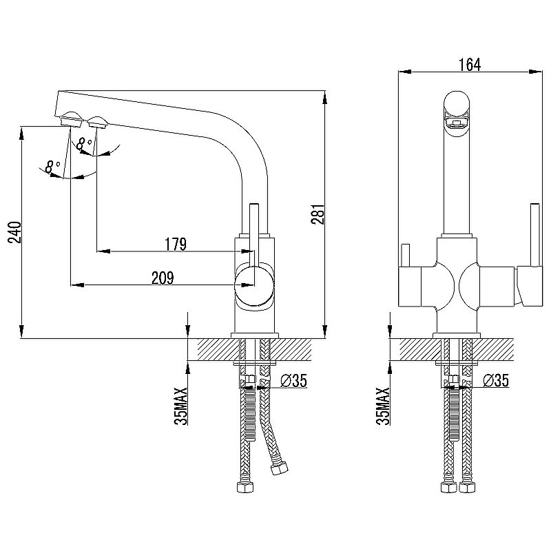 Смеситель для кухни Lemark Comfort LM3061PJS жасмин купить в интернет-магазине сантехники Sanbest