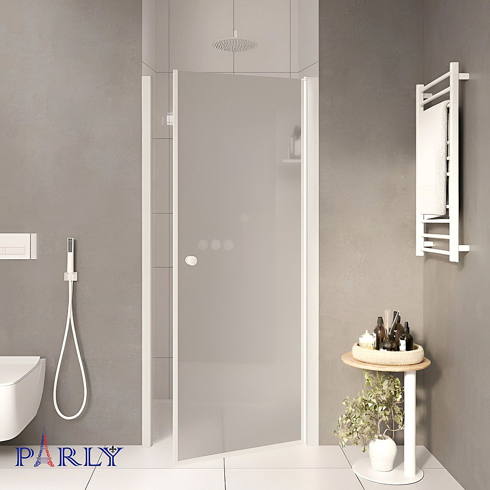Душевая дверь Parly DE80F профиль белый/стекло матовое купить в интернет-магазине Sanbest