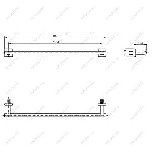 Полотенцедержатель Melana MLN-862001 сатин/хром купить в интернет-магазине сантехники Sanbest