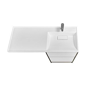 Тумба с раковиной Акватон Лондри 60 дуб кантри/белый для ванной в интернет-магазине Sanbest