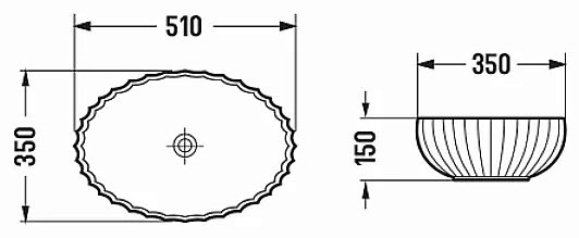 Раковина накладная CeramaLux GL 51 GL49 прозрачная купить в интернет-магазине Sanbest