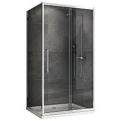 Душевой уголок ABBER Schwarzer Diamant 130х50 AG30130H-S50 стекло прозрачное/профиль хром купить в интернет-магазине Sanbest