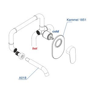 Смеситель для раковины WasserKRAFT A18583 бронза купить в интернет-магазине сантехники Sanbest