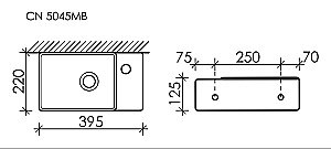 Раковина Ceramica Nova Element 39 CN5045MB черная матовая купить в интернет-магазине Sanbest