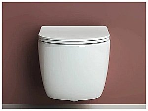 Унитаз подвесной Ceramica Nova Forma CN3009_1001B_1000 безободковый, с крышкой микролифт, с инсталляцией и черной матовой кнопкой купить в интернет-магазине Sanbest