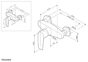 Смеситель для душа AM.PM Gem F90A20022 купить в интернет-магазине сантехники Sanbest