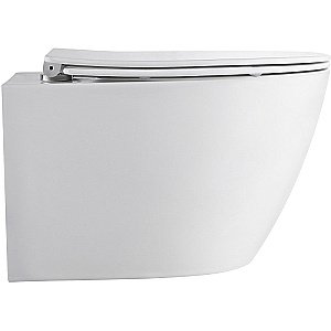 Унитаз подвесной Orange CI07-100W+APB244 безободковый, с крышкой микролифт, с инсталляцией, белый/кнопка черная купить в интернет-магазине Sanbest