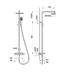 Душевая система Timo HELMI SX-1170/03 черная матовая купить в интернет-магазине сантехники Sanbest