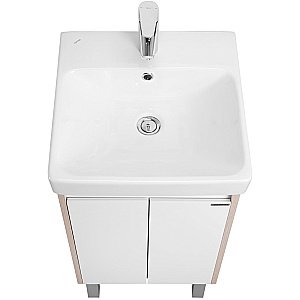 Тумба с раковиной Акватон Сканди Doors 45 белая/дуб верона для ванной в интернет-магазине Sanbest