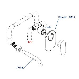 Смеситель для раковины WasserKRAFT A18583 бронза купить в интернет-магазине сантехники Sanbest
