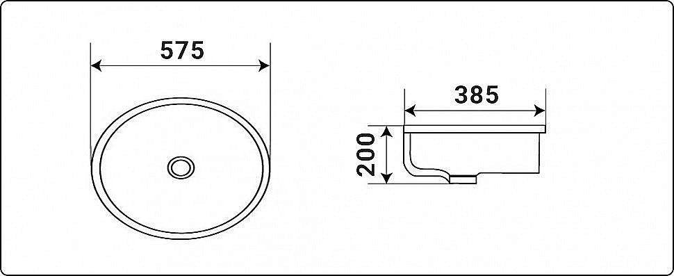 Раковина CeramaLux N 57,5 540QA белая купить в интернет-магазине Sanbest