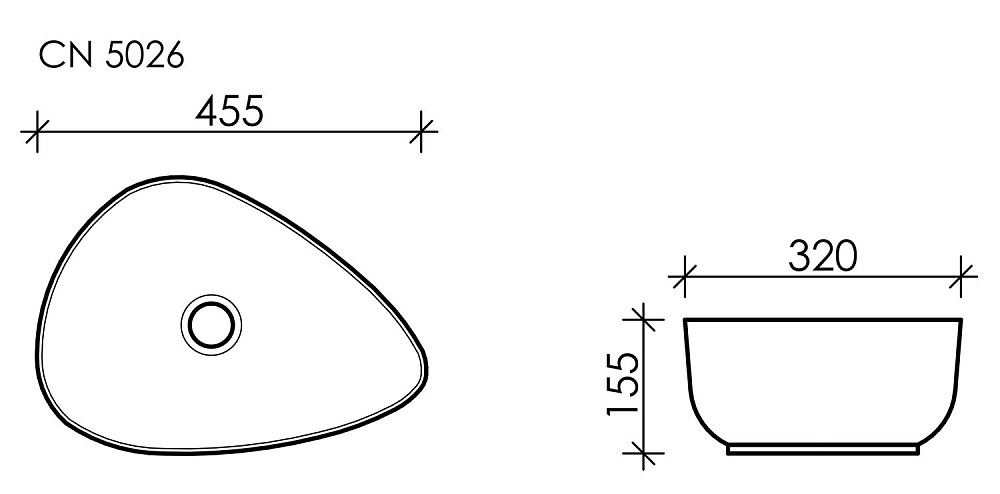 Раковина накладная Ceramica Nova Element CN5026 купить в интернет-магазине Sanbest