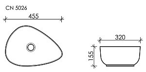 Раковина накладная Ceramica Nova Element CN5026 купить в интернет-магазине Sanbest
