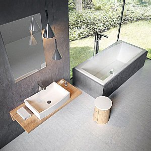 Столешница с раковиной Ravak L 80x55x5 дуб для ванной в интернет-магазине сантехники Sanbest