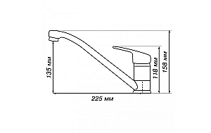 Смеситель для кухни Акватон Аркос 1AX001FCXX210 графит купить в интернет-магазине сантехники Sanbest