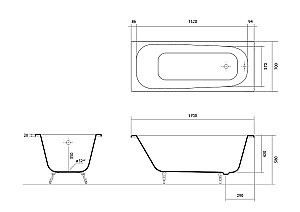 Ванна Aquatek Сигма 170x70 AQ8870F-00 белая купить в интернет-магазине Sanbest