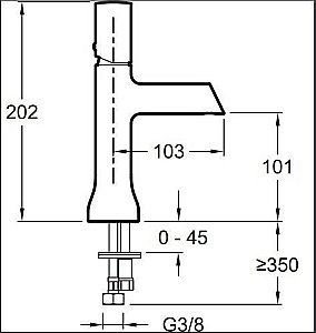 Cмеситель для раковины Jacob Delafon TOOBI E7329-BN никель купить в интернет-магазине сантехники Sanbest