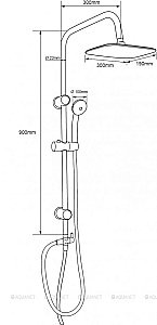 Душевая система Aquanet Passion RC AF300-70-RC-С купить в интернет-магазине сантехники Sanbest