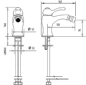 Смеситель для биде Migliore Lem 25872 бронза купить в интернет-магазине сантехники Sanbest