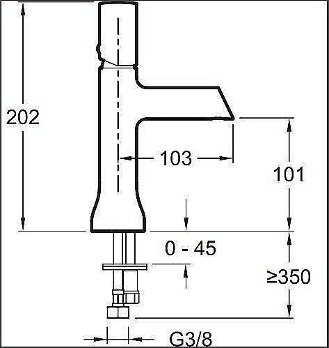 Cмеситель для раковины Jacob Delafon TOOBI E7329-BN никель купить в интернет-магазине сантехники Sanbest