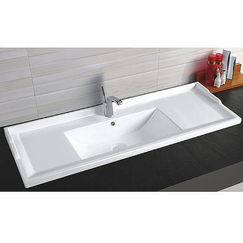 Раковина Ceramalux N 121,5 NYJ840-120 белая купить в интернет-магазине Sanbest
