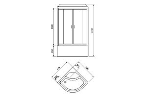 Душевая кабина Royal Bath RB90CK5-BT-CH 90x90 профиль хром/стекло прозрачное купить в интернет-магазине Sanbest