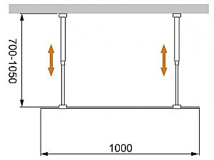 Душевое ограждение Cezares Liberta L-2-100 серый/профиль хром купить в интернет-магазине Sanbest