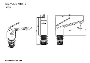Смеситель для раковины Black&white Gravity GF-7104-С хром купить в интернет-магазине сантехники Sanbest